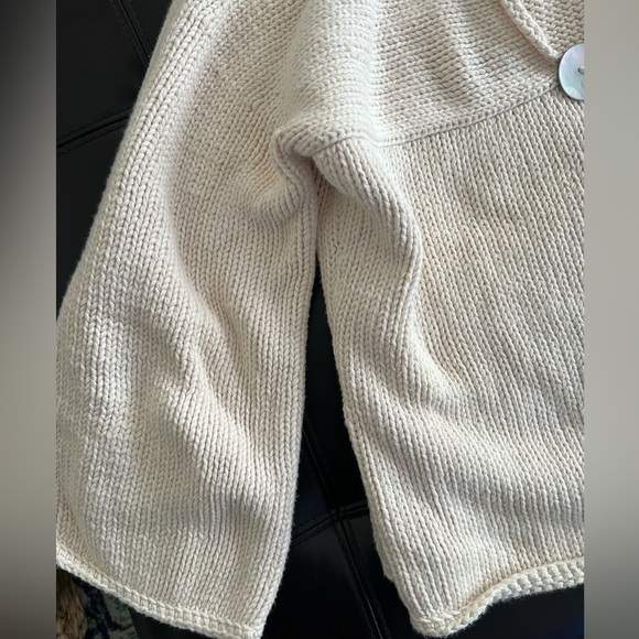 Pure Handknit 100% cotton, cream sweater - Picture 6 of 6